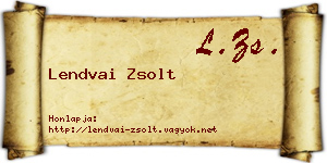 Lendvai Zsolt névjegykártya